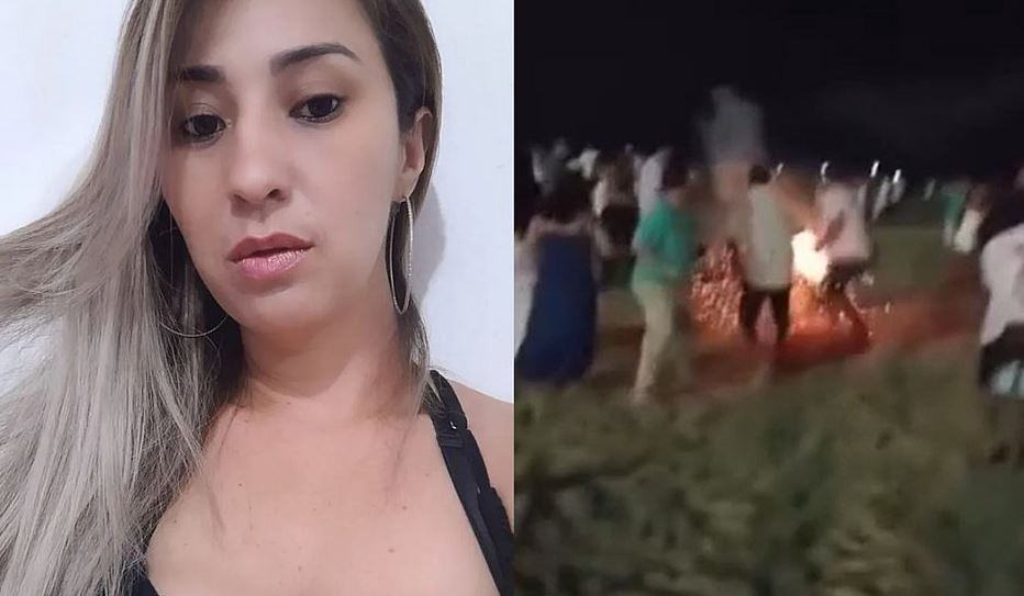 Rojão - Mulher Morre Após Rojão Se Prender Na Roupa Dela E Explodir Durante Réveillon; Veja O Vídeo