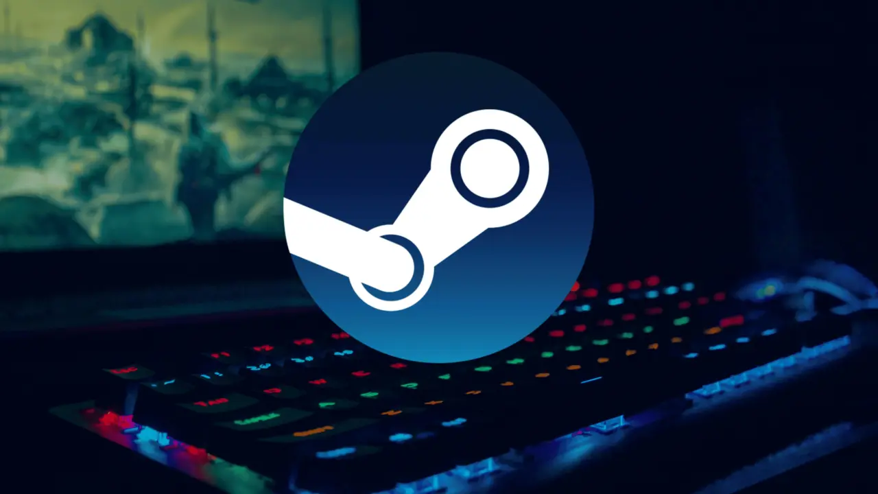 Monitor Gamer Reproduzindo Jogo Da Steam (Reprodução: Montagem Feita Por Wagner Edwards Para O Olhar Digital/ Imagem De Fundo De Ahmed Atef Via Unsplash)