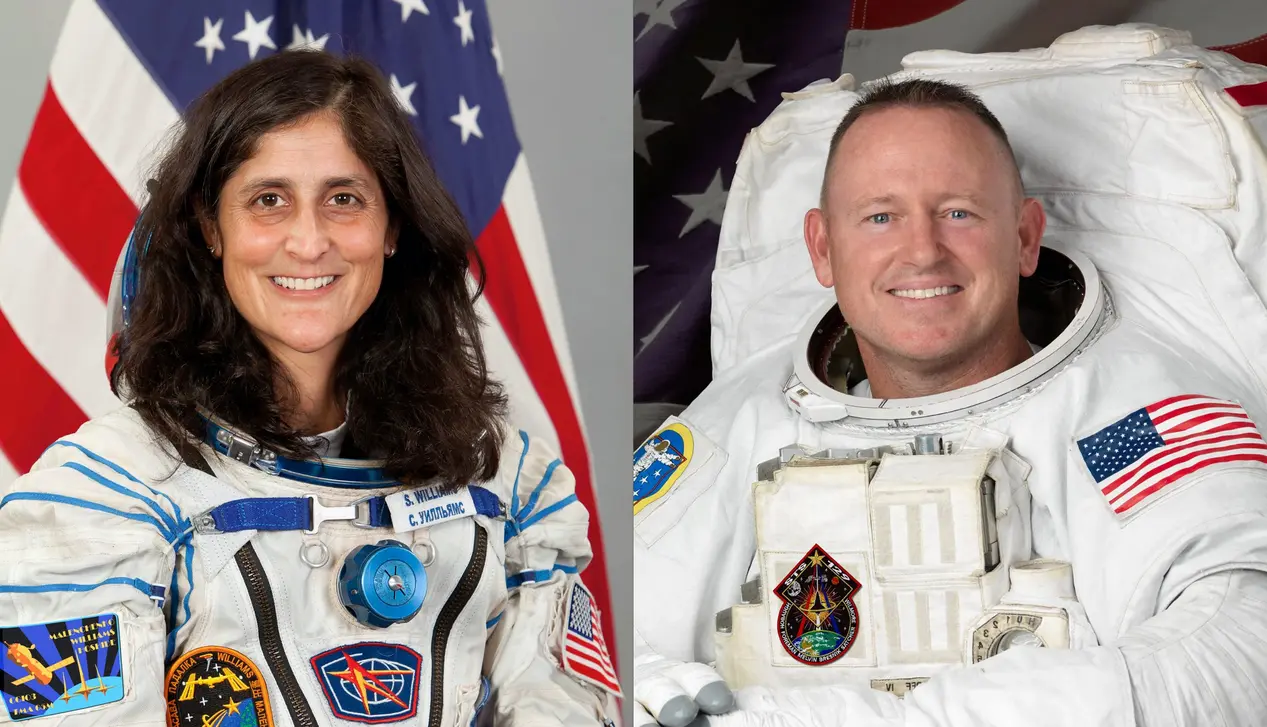 Sunita Williams E Barry Wilmore, Membros Da Primeira Missão Tripulada Da Boeing Starliner Para A Estação Espacial Internacional A Serviço Da Nasa. Crédito: Nasa