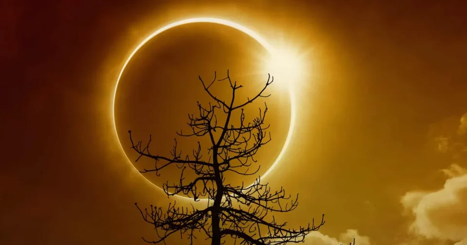 Em Um Eclipse Solar Anular, É Formado Um &Quot;Anel De Fogo&Quot; No Céu. Crédito: Igorzh - Shutterstock