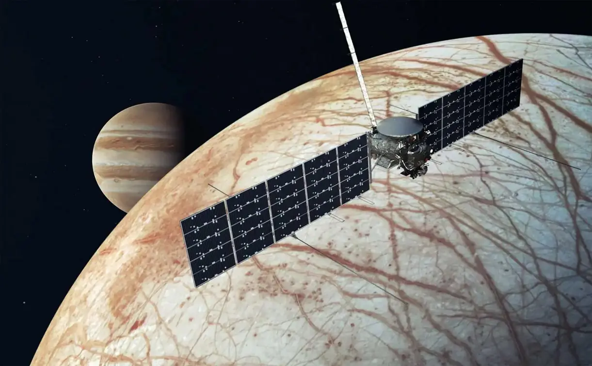 Conceito Artístico Da Espaçonave Europa Clipper Da Nasa. Créditos: Nasa /Jpl-Caltech