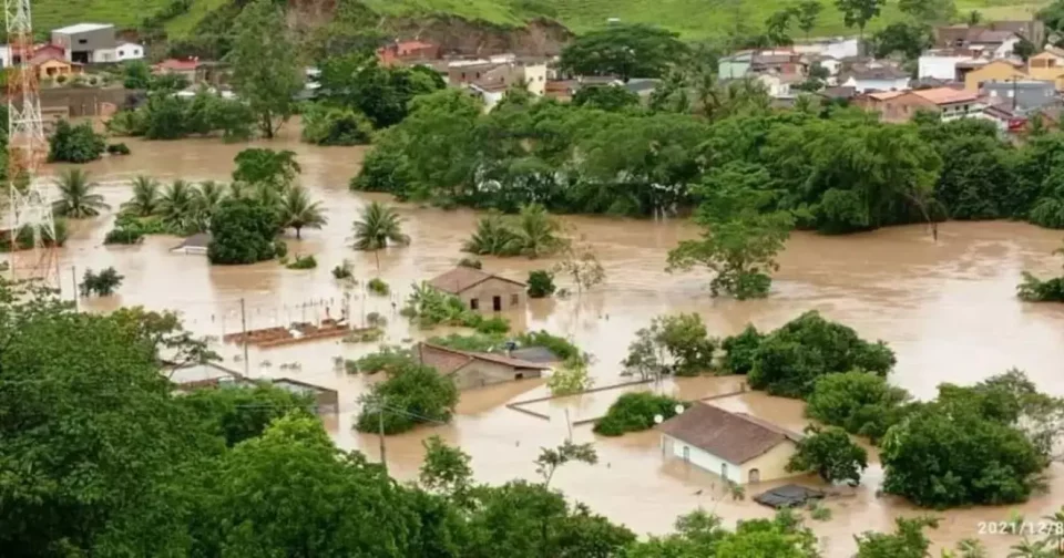 Itamaraju Durante Chuvas De 2021/ Foto: Reprodução / Defesa Civil Do Estado