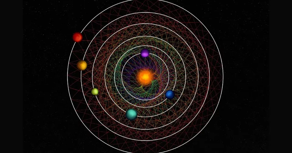 Planetas Da Estrela Hd 110067 Criaram Padrão Geométrico Elegante Por Meio Desuas Órbitas, Semelhantes A Um Relógio (Imagem: Thibaut Roger [Nccr Planets])